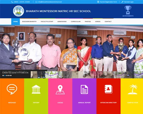 web designing company in tirunelveli and Tenkasi - Bharath Montessori School